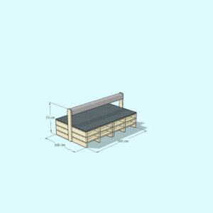 SANTA CRUZ 1 loungebank - Afbeelding 2